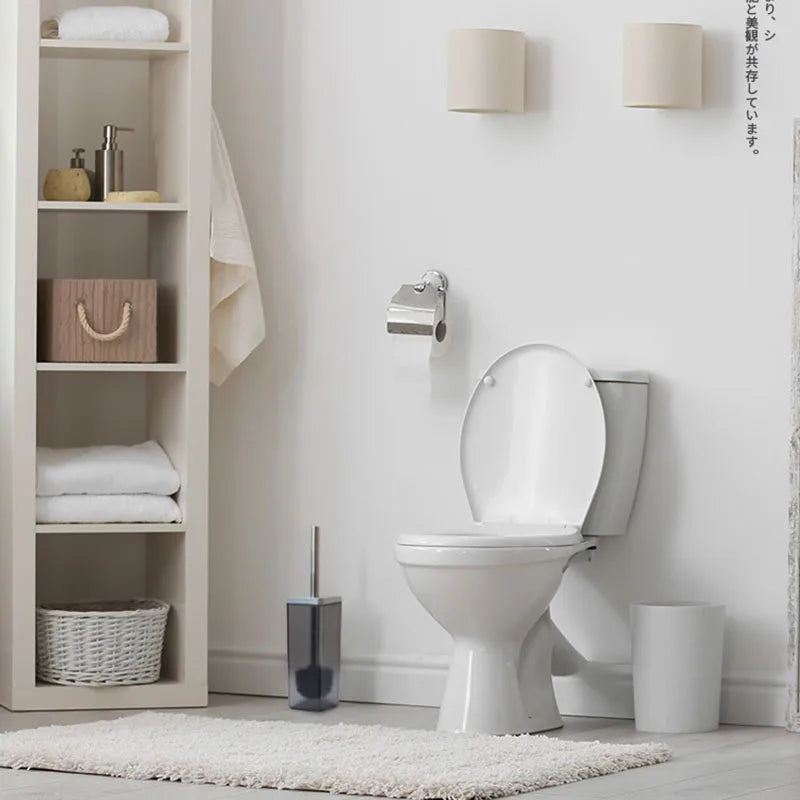 7PCS Hotel Bathroom Accessories Set Square Electroplating Household Toiletries PlasticTrash Can Toothbrush Soap Bottle Cup