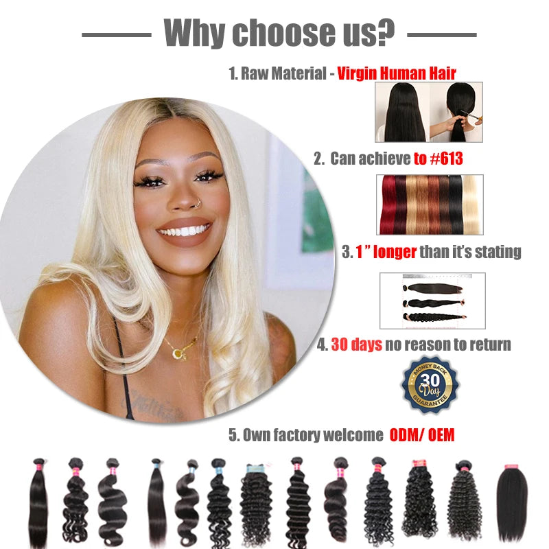 Ali Queen Hair Peruvian Straight Raw Virgin Human Hair Bundles 8"-28" Natural Color 3/4pcs Double Drawn Human Hair Extensions