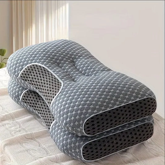 Massage Neck Pillow Soft Adjustable Ergonomic Knitted Orthopedic Contour Support Pillow