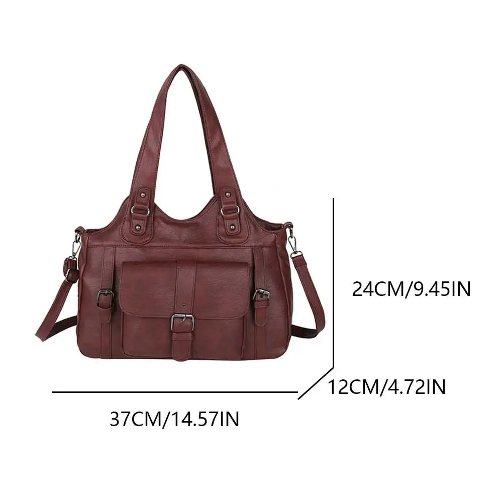 Luxury Shoulder Bag for Women Causal Tote Handbags Female PU Leather Tote Bag Ladies Designer Commuter Crossbody Messenger Bag