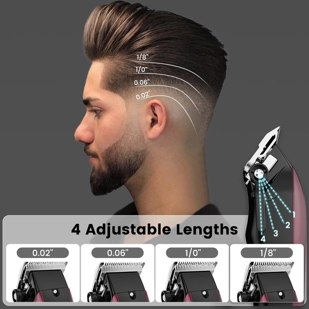 Sejoy Professional Hair Clipper Kit Adjustable Electric Shaver Hair Cutting Machine Rechargeable Men’s Cordless Trimmer F58