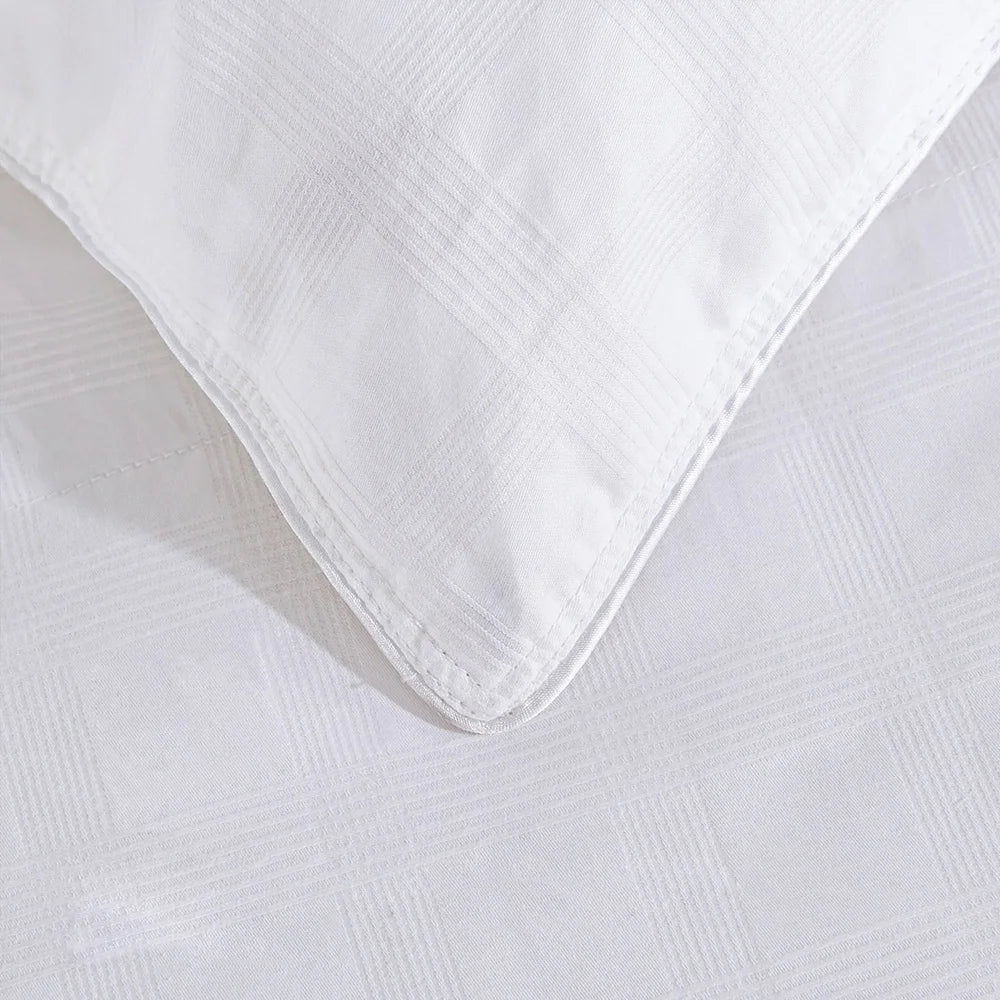 Ultra Warm White Goose Nano Down Feather Comforter King Size Hypoallergenic Cotton 233 Thread Count Soft Cozy Bedding