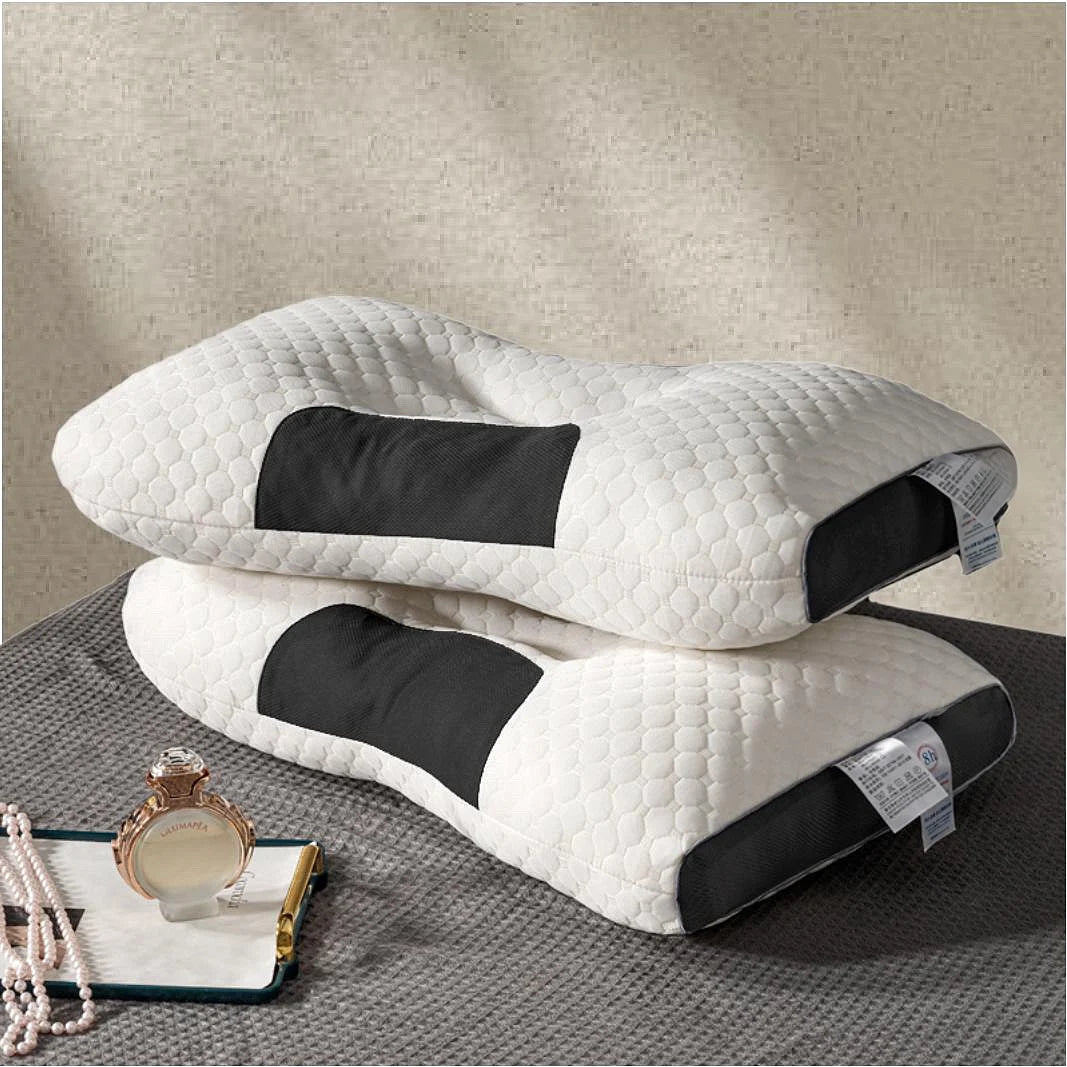 Local warehouse Knitted Massage Neck Pillow For Sleeping Soft, Adjustable Ergonomic Orthopedic Contour Support,helo to sleep
