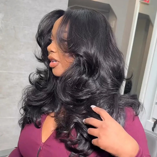 13x6 Body wave HD Transparent lace front human hair wig 40 inch Pre Preplucked 5x5 200 Density glueless brazilian wigs for women