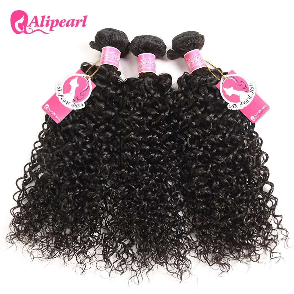 Kinky Curly Human Hair Bundles Brazilian Hair Weave Bundles Human Hair 3 Bundles 8-24 Inch Extension Natural Color AliPearl Hair