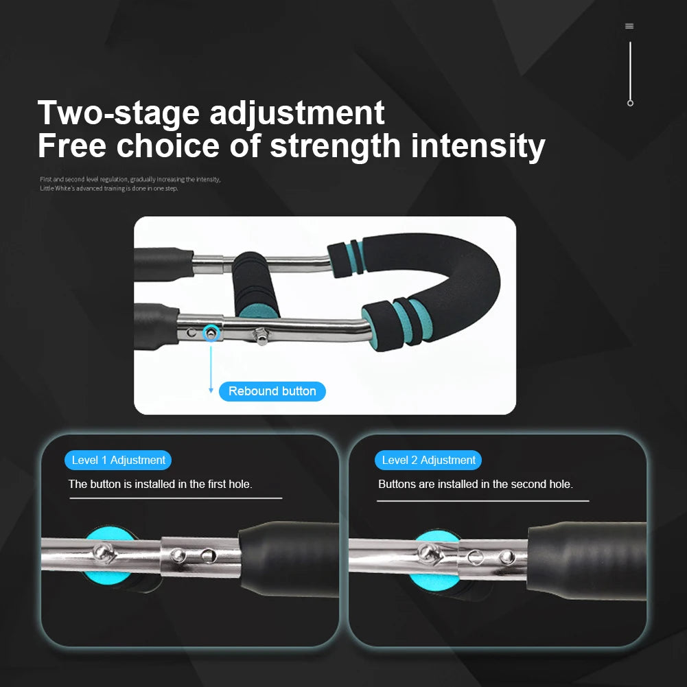 Hand Strength Grip Trainer Portable Twister Arm Exerciser 2 Adjustable Level Spring Workout Bar Home Fitness Equipment