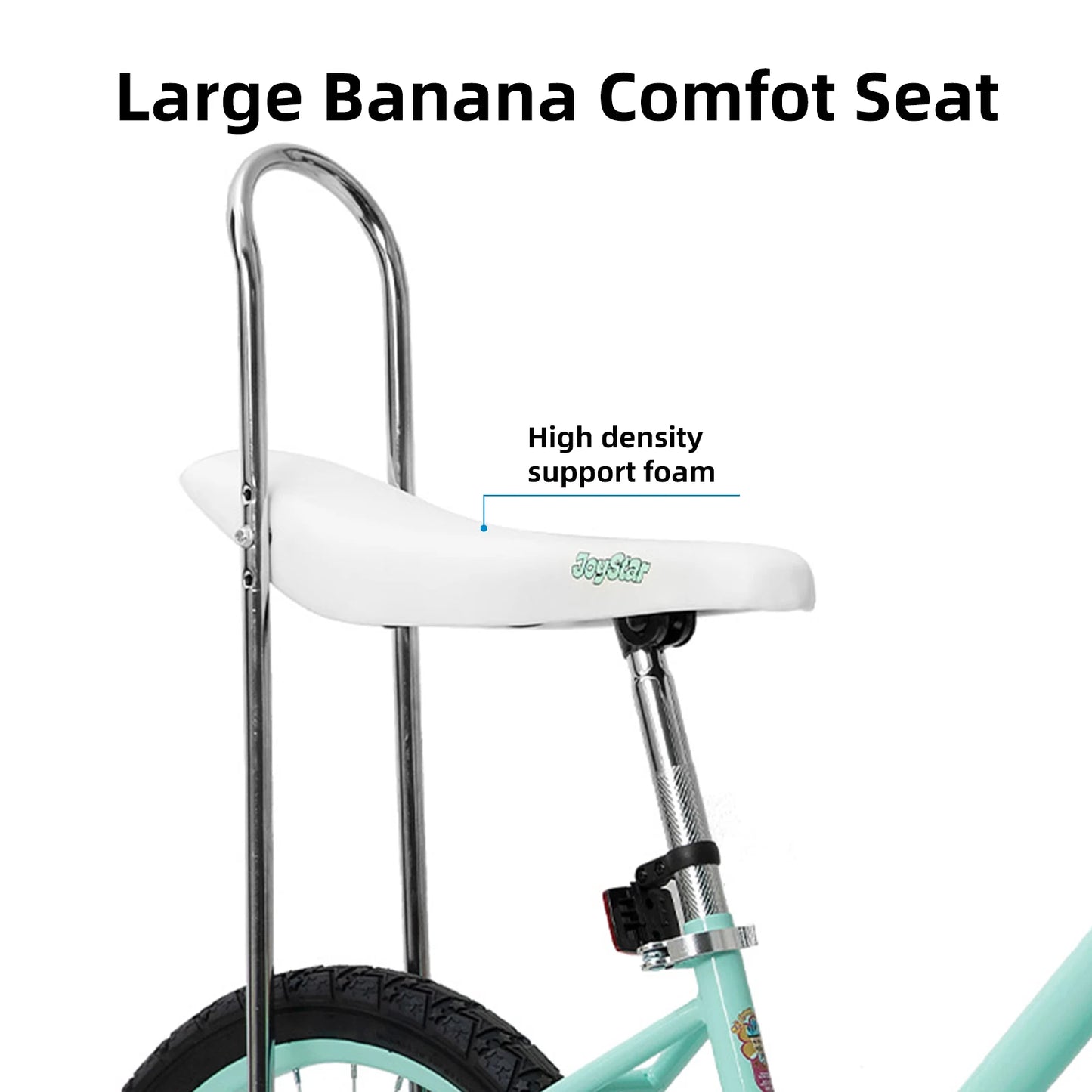 JOYSTAR 20 Inch Girls Bike with Training Wheels, Banana Seat Bike for Girls Ages 7-12 Years Old with Handbrake and Coaster Brake