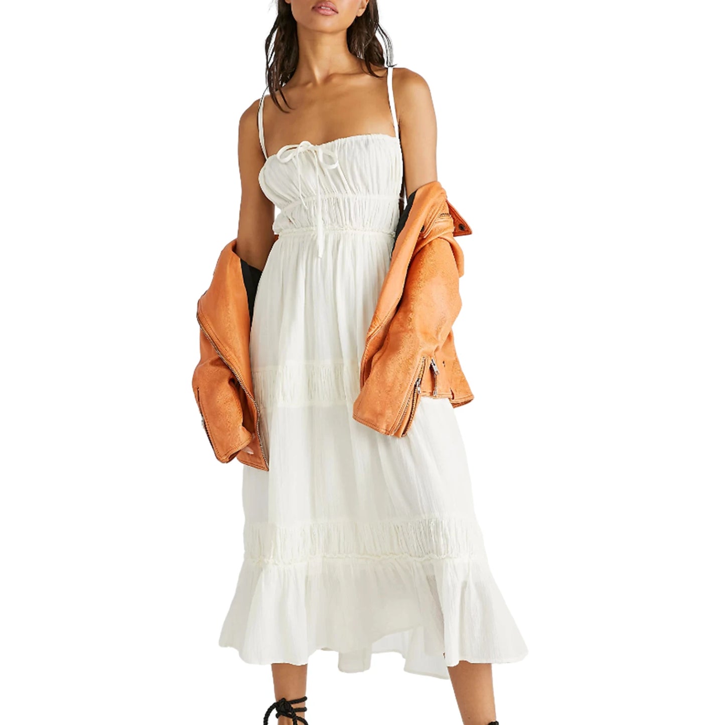 Elegant Floral Print Maxi Dress with V-Neckline and Ruffled Hem Perfect for Summer Parties and Beach Vacations