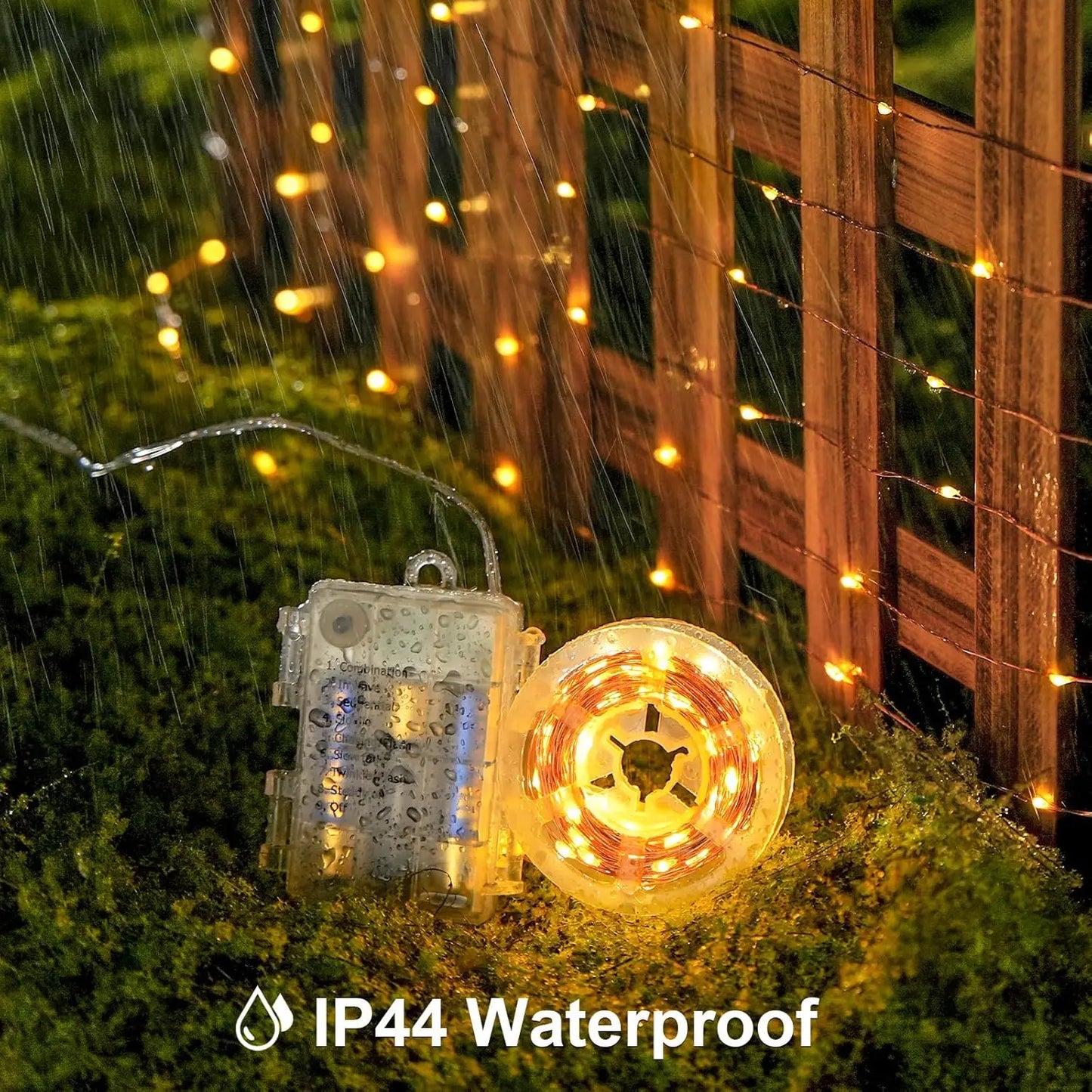 2 Pack 400 LED 132ft Battery Operated Fairy Lights with Remote, Warm White Christmas Twinkle Lights for Indoor Outdoor Decor