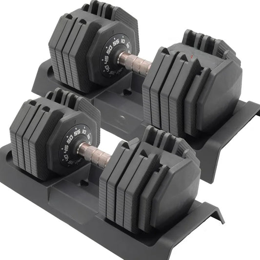 ADJUSTABELL Adjustable Dumbbell Weights - Pair | 25 & 55 lb Pair Weight Option
