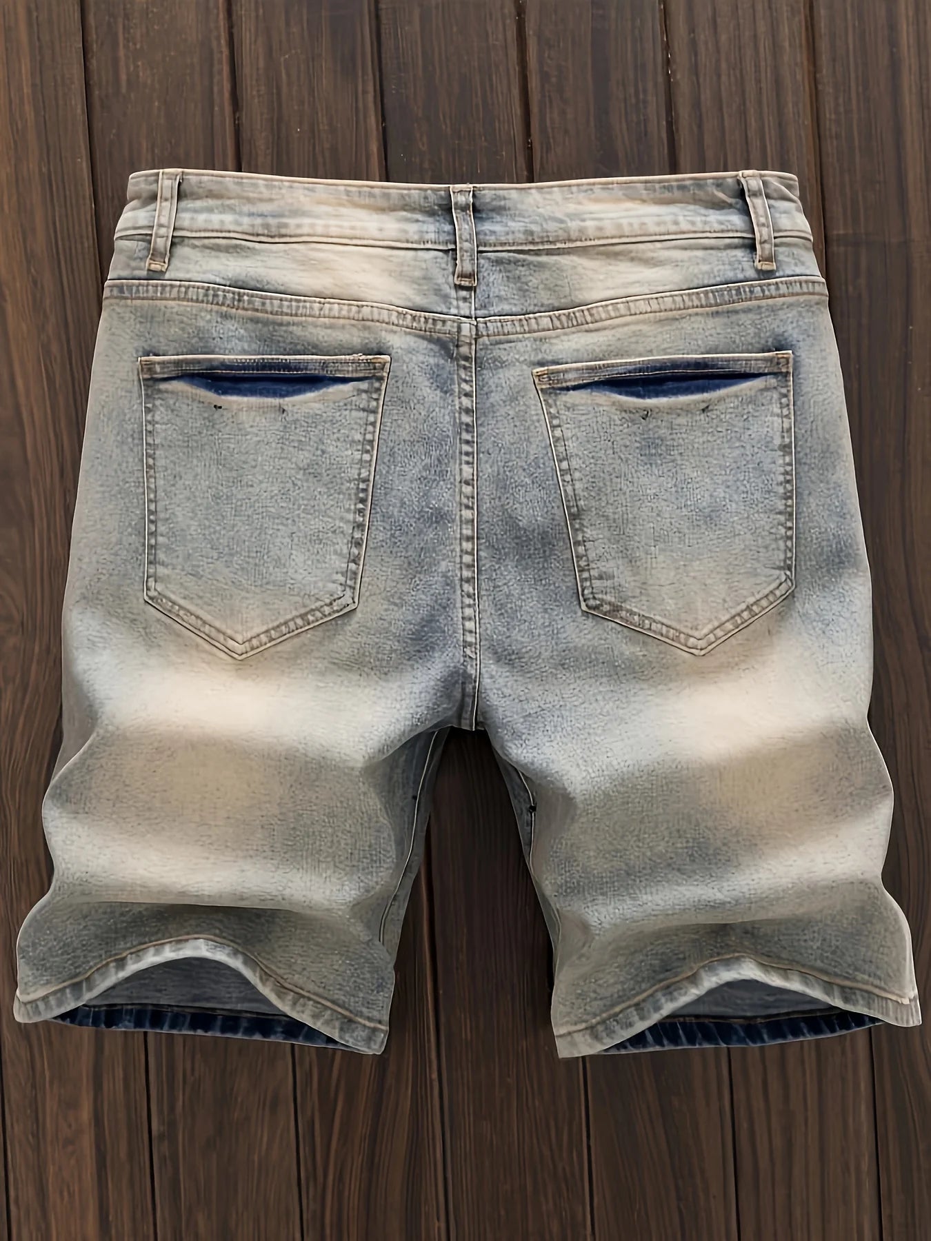 New European and American Retro Little Devil Print Hole-Punch Jeans