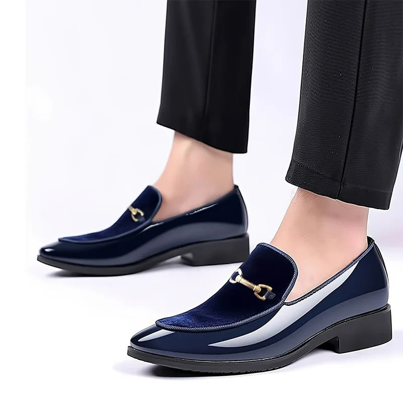 All-Season 's Dress Loafers Slip-On, Non-Slip, PU , Versatile Pointed Toe Shoes for Daily Elegance and Comfort