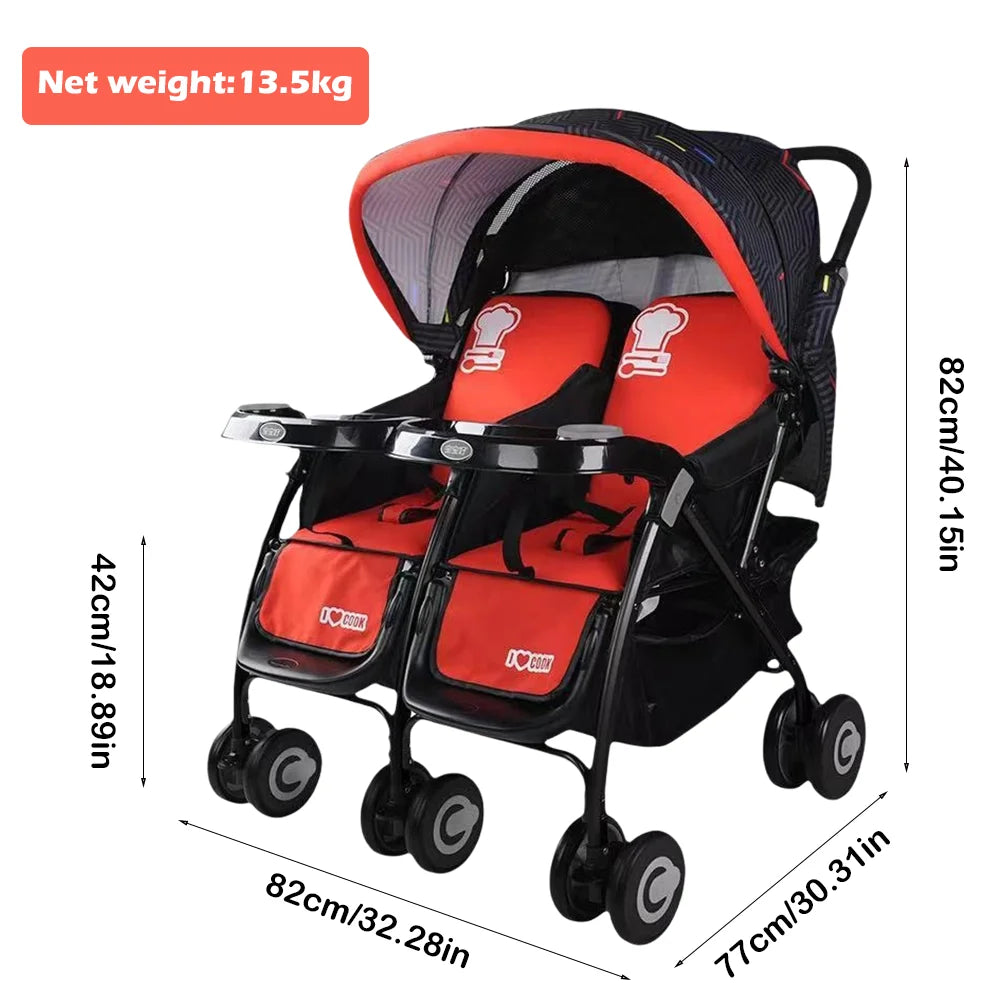 Twins baby stroller,Lightweight ,travel friendly ,ultra comfort and folding
