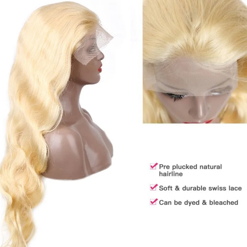 360 Lace Frontal Wig 613 Blonde 13x4 13x6 Body Wave Lace Front Wig Preplucked Brazilian Lace Front Human Hair Wigs 30 32 46 Inch