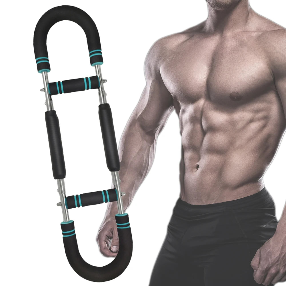 Hand Strength Grip Trainer Portable Twister Arm Exerciser 2 Adjustable Level Spring Workout Bar Home Fitness Equipment