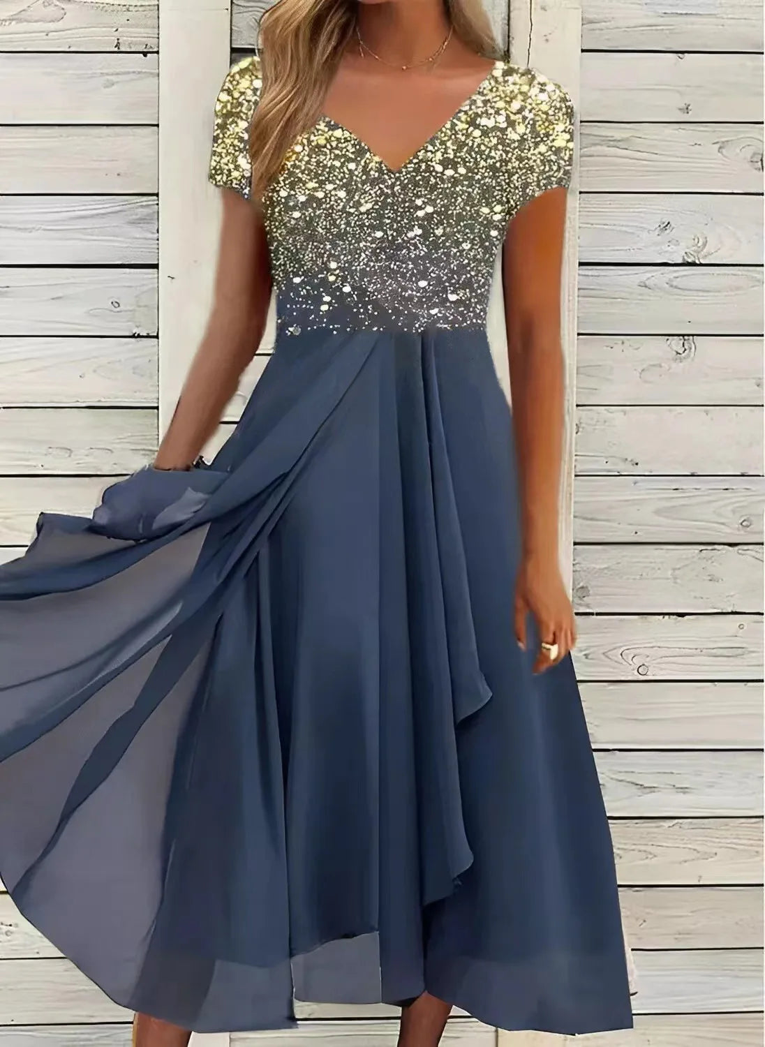 Women'S Dress Chiffon Elegant Lace Patchwork Dress Cut-Out Long Dress Bridesmaid Evening Dress Vestidos 2025