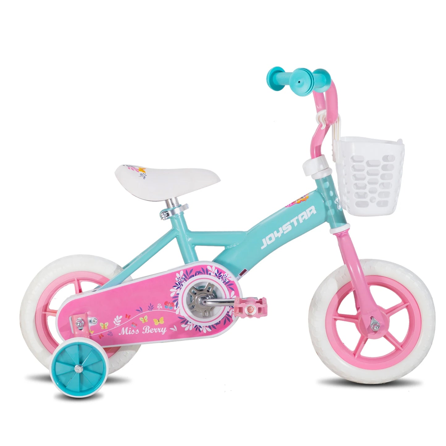 JOYSTAR Kids Bike for Boys and Girls Ages 1-4 Years, Toddler Bike with Training Wheels & Basket, Detachable Parent Push Handle