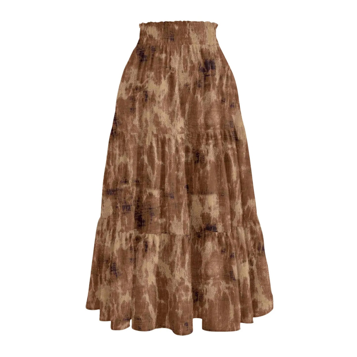 Womens Maxi Skirt Drawstring High Waisted Summer Long Skirts Lightweight Tiered Flowy Floral Pleated Skirts Vestidos Para Mujer