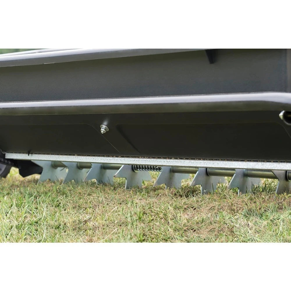 Tow-Behind Lawn & Garden Spiker/Seeder/Drop Spreader for Seed,Fertilizer, Salt, Ice Melt; Designed to Pull Behind Lawn & Garden