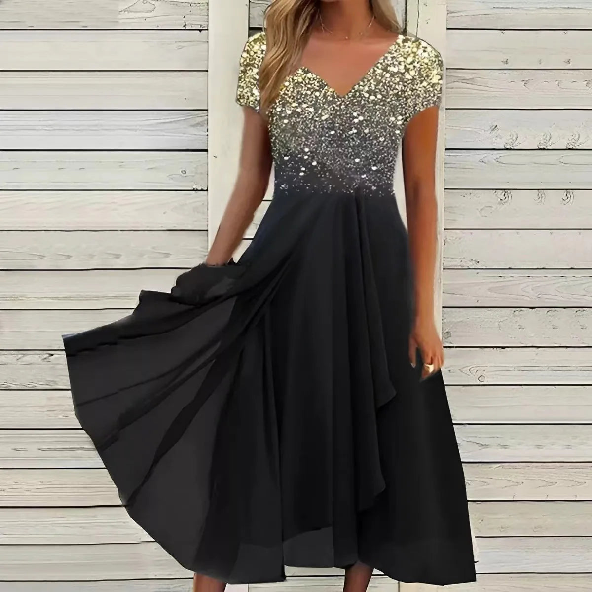 Women'S Dress Chiffon Elegant Lace Patchwork Dress Cut-Out Long Dress Bridesmaid Evening Dress Vestidos 2025