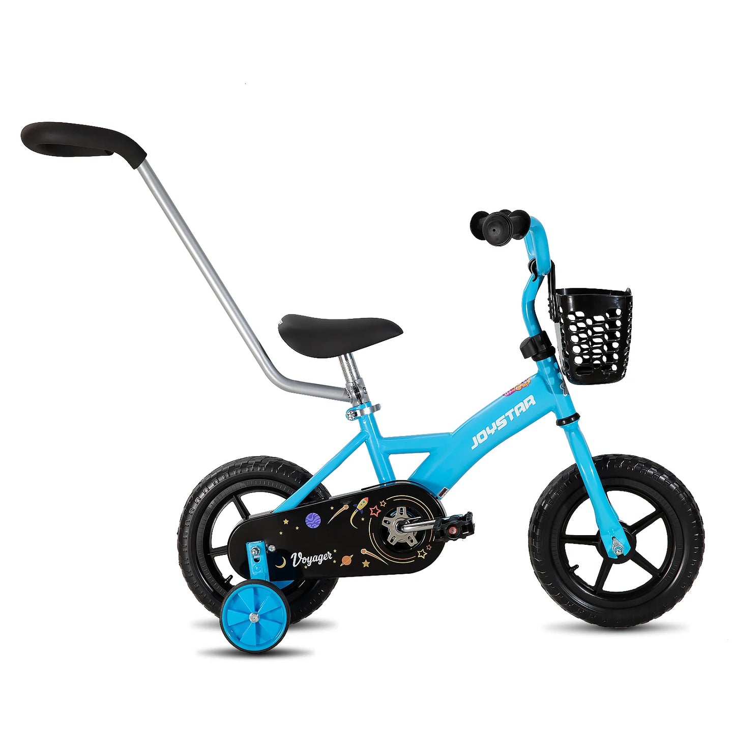 JOYSTAR Kids Bike for Boys and Girls Ages 1-4 Years, Toddler Bike with Training Wheels & Basket, Detachable Parent Push Handle