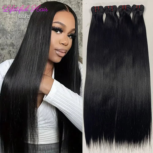 15A Double Drawn Hair Bundles Straight Vietnamese Raw Hair Bundles Human Hair Extensions 20 22 24 Inch Tissage Humain Hair