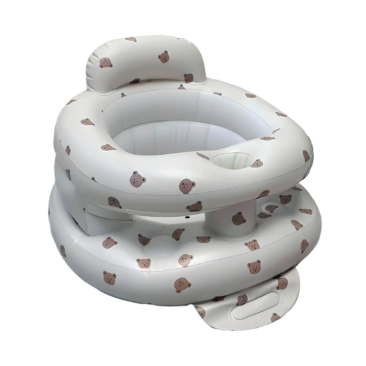 2025 New Inflatable Baby Seat with Full Enclosure, Comfortable PVC Sit Me Up Baby Chair, Built in Air Pump Blow Up Sitting Sofa