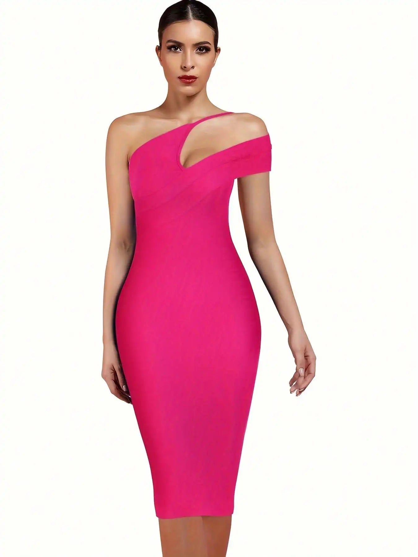 Bandage Dress Black Bodycon Dress Evening Party Elegant Sexy One Shoulder Birthday Club Outfit 2022 Summer New Arrival