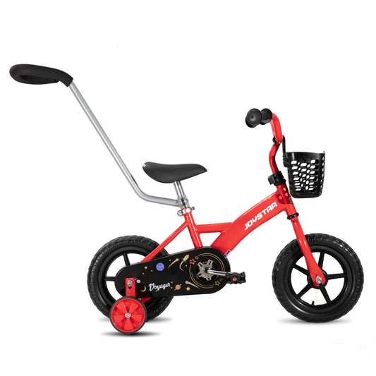 JOYSTAR Kids Bike for Boys and Girls Ages 1-4 Years, Toddler Bike with Training Wheels & Basket, Detachable Parent Push Handle