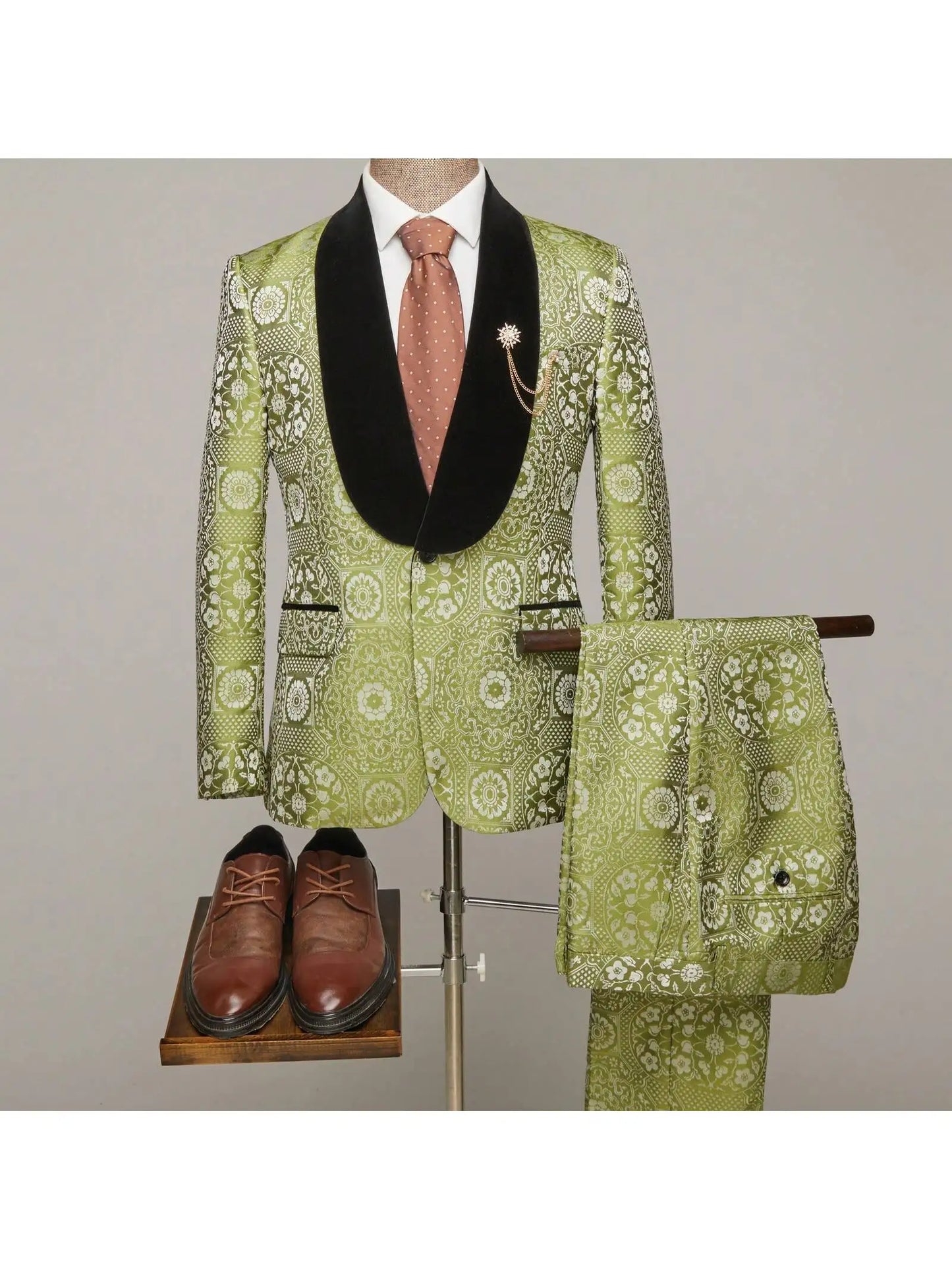 Mens Suits Tuxedo Suit Set Slim Fit 2 Piece Luxurious Party Dinner Jacket Pants