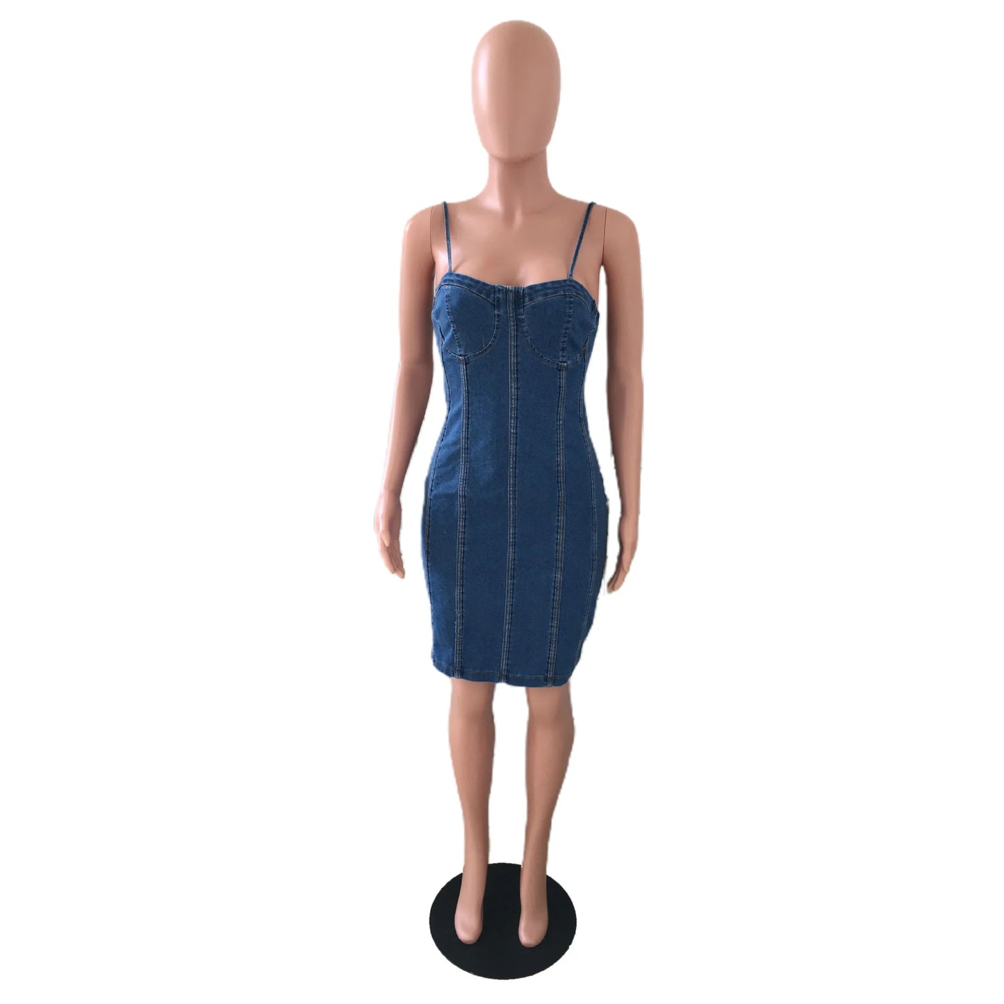 Mini Dress Women Denim Dresses Sling Sleeveless Backless Vestidos Sexy Sheath Streetwear Elegant Y2k Party Club Summer 2025