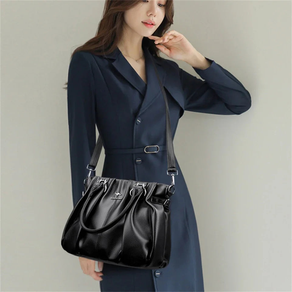 Genuine Casual Tote Bag Luxury Handbags For Women Designer Purses and Handbag High Quality Soft Leather Commuting Hand Bags