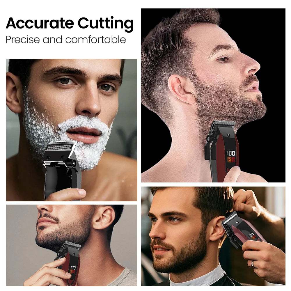 Sejoy Professional Hair Clipper Kit Adjustable Electric Shaver Hair Cutting Machine Rechargeable Men’s Cordless Trimmer F58