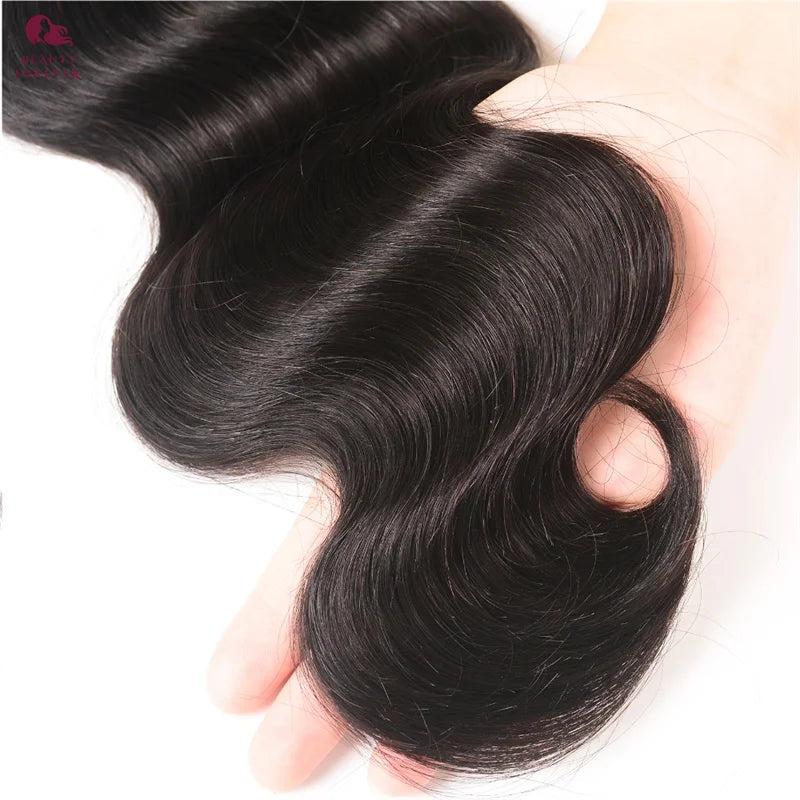 Beautyforever Body Wave Virgin Human Hair Bundles Deep Wave Thick 12A Brazilian Raw Virgin Hair Weave Straight 3/4 Bundles