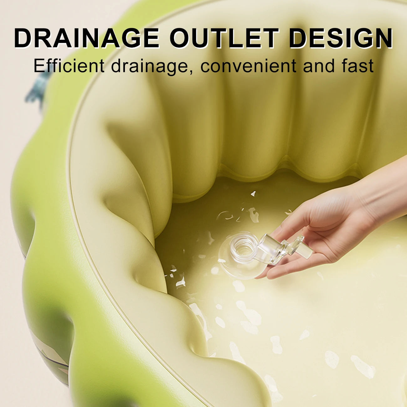 1PC Inflatable baby bathtub Portable Travel Shower Basin with Back Support, Deflates and Folds Easily