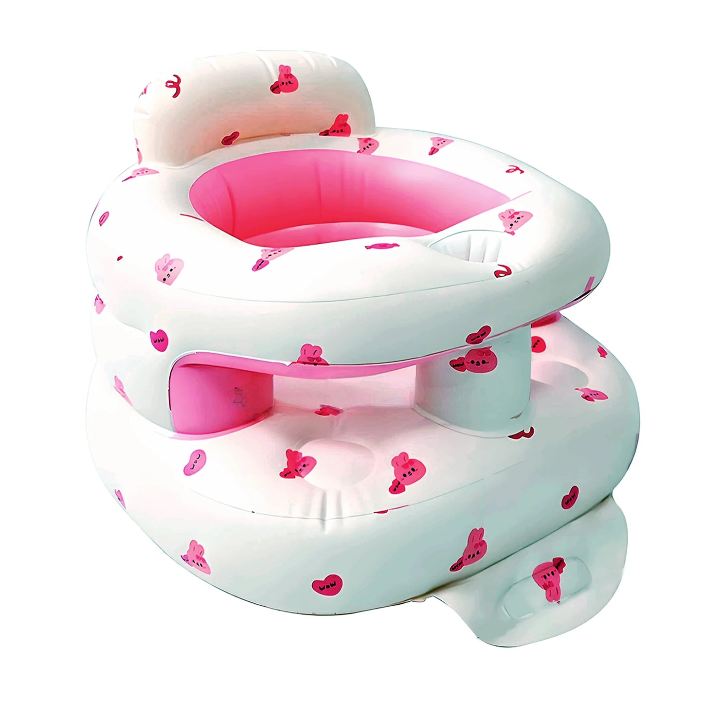2025 New Inflatable Baby Seat with Full Enclosure, Comfortable PVC Sit Me Up Baby Chair, Built in Air Pump Blow Up Sitting Sofa