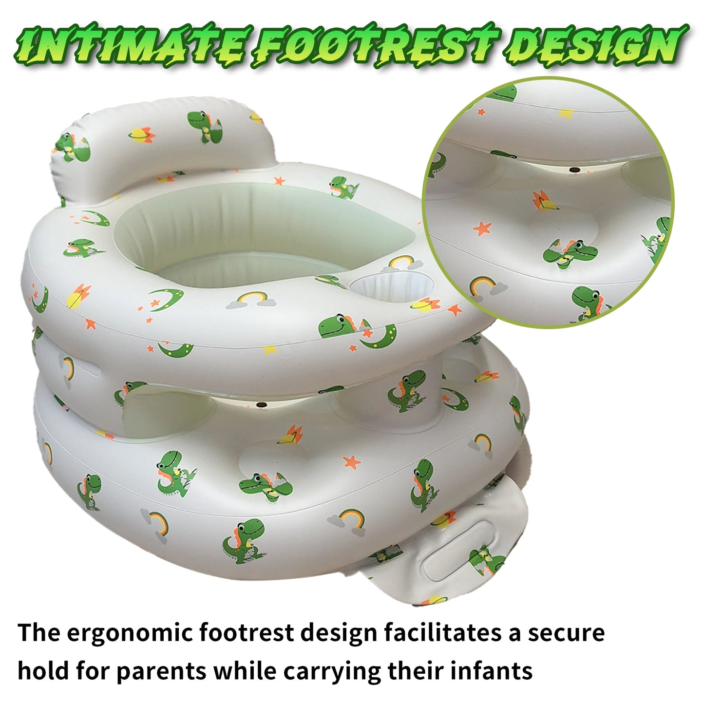 2025 New Inflatable Baby Seat with Full Enclosure, Comfortable PVC Sit Me Up Baby Chair, Built in Air Pump Blow Up Sitting Sofa