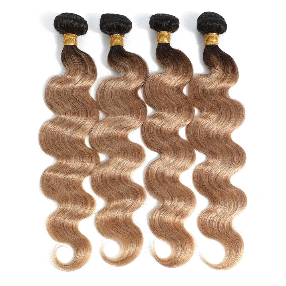 Body Wave Ash Blonde Bundles Human Hair 3 bundle Wavys Weave Extensions Human Blonde Hair Extensions Brazilian 100% Unprocessed