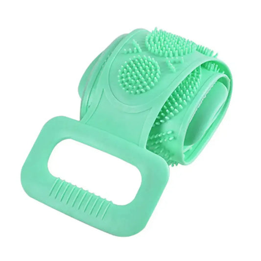 Silicone Back Scrubber For Shower - 1 Pc Long Handle Exfoliating Body Scrubber with Soft Bristles - Shower Back Scrubber for Dee