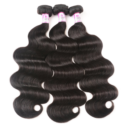 Beautyforever Body Wave Virgin Human Hair Bundles Deep Wave Thick 12A Brazilian Raw Virgin Hair Weave Straight 3/4 Bundles