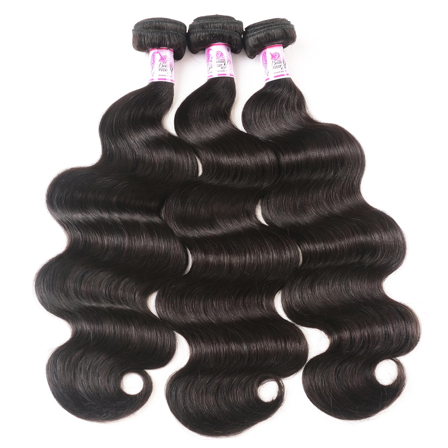 Beautyforever Body Wave Virgin Human Hair Bundles Deep Wave Thick 12A Brazilian Raw Virgin Hair Weave Straight 3/4 Bundles