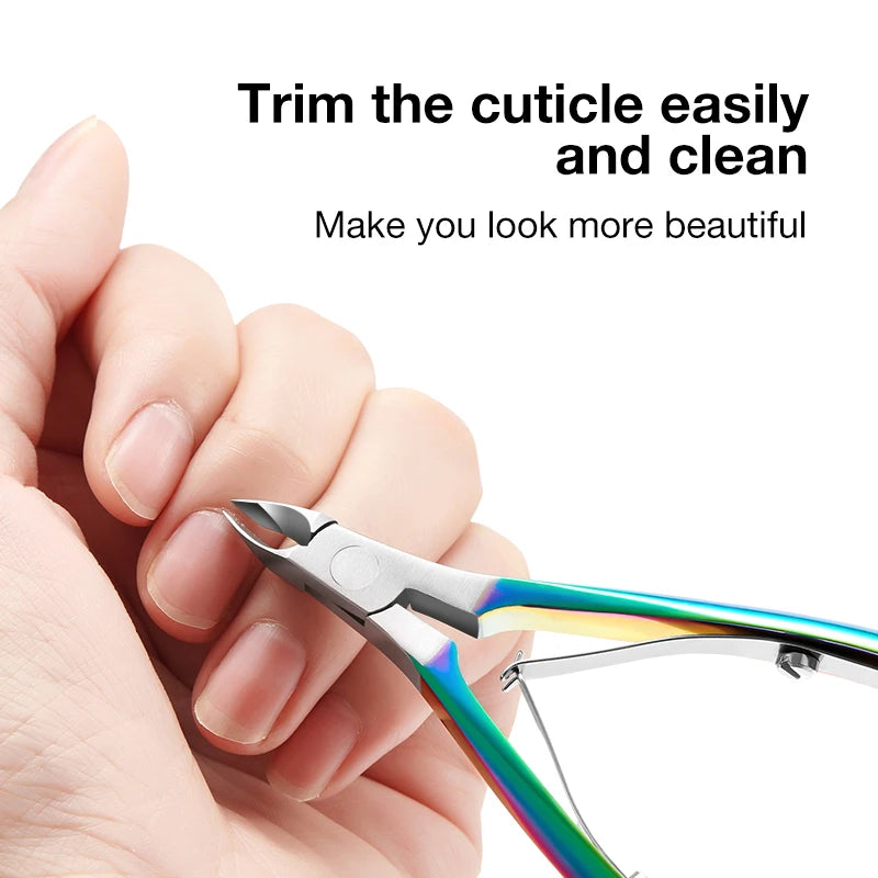 MR.GREEN Gorgeous Colorful Cuticle Nippers Cuticle Clippers Nail Manicure Scissors Trimmer Dead Skin Remover Stainless Stee Tool