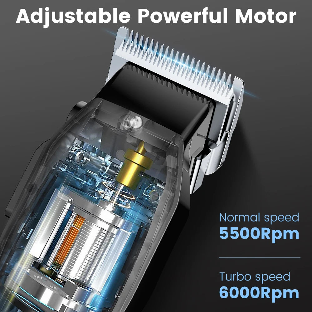 Sejoy Professional Hair Clipper Kit Adjustable Electric Shaver Hair Cutting Machine Rechargeable Men’s Cordless Trimmer F58