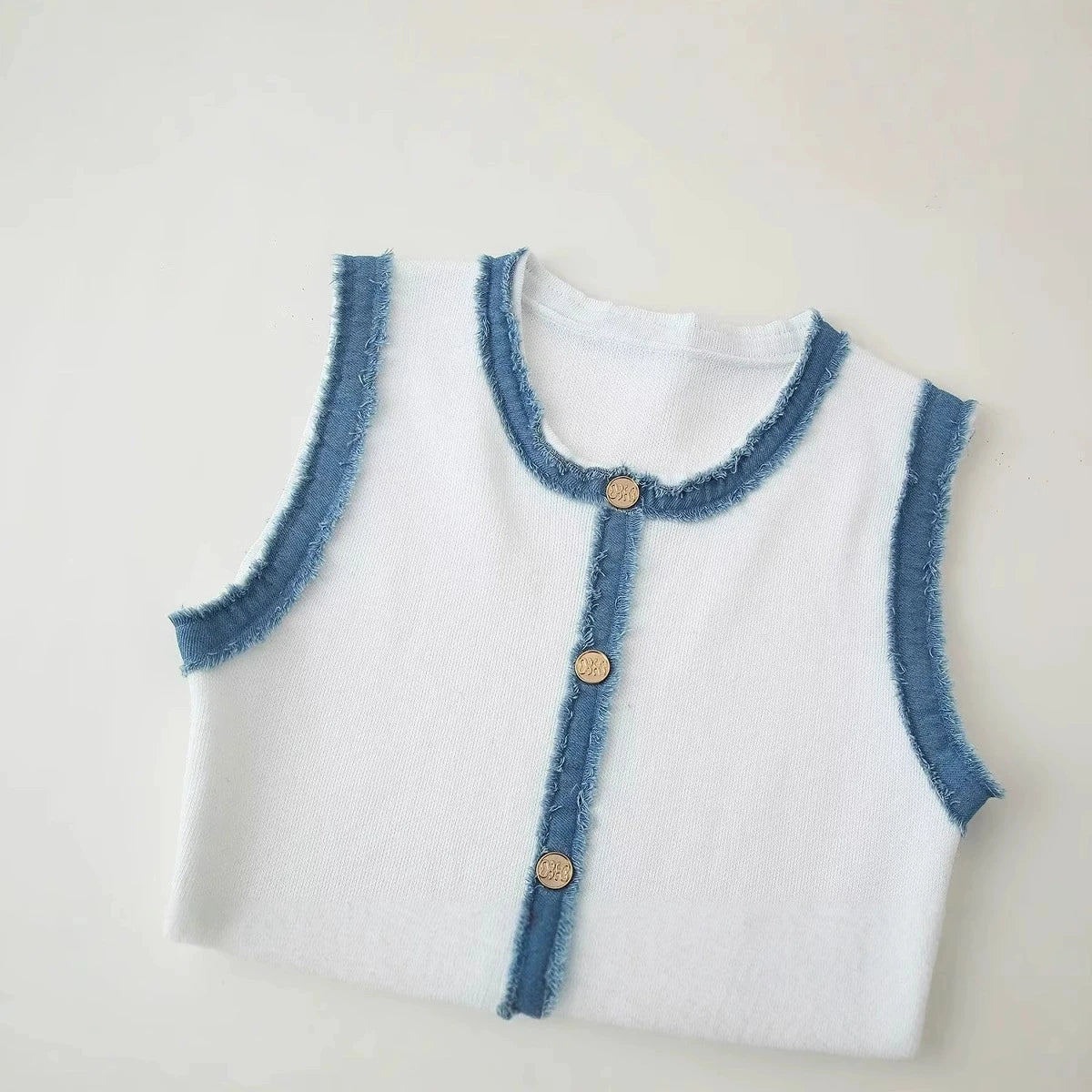 Elegant Pleated Patchwork Knitted Mini Dress Women Summer O-Neck Sleeveless Single Breasted Dresses 2025 New Fashion White Dress