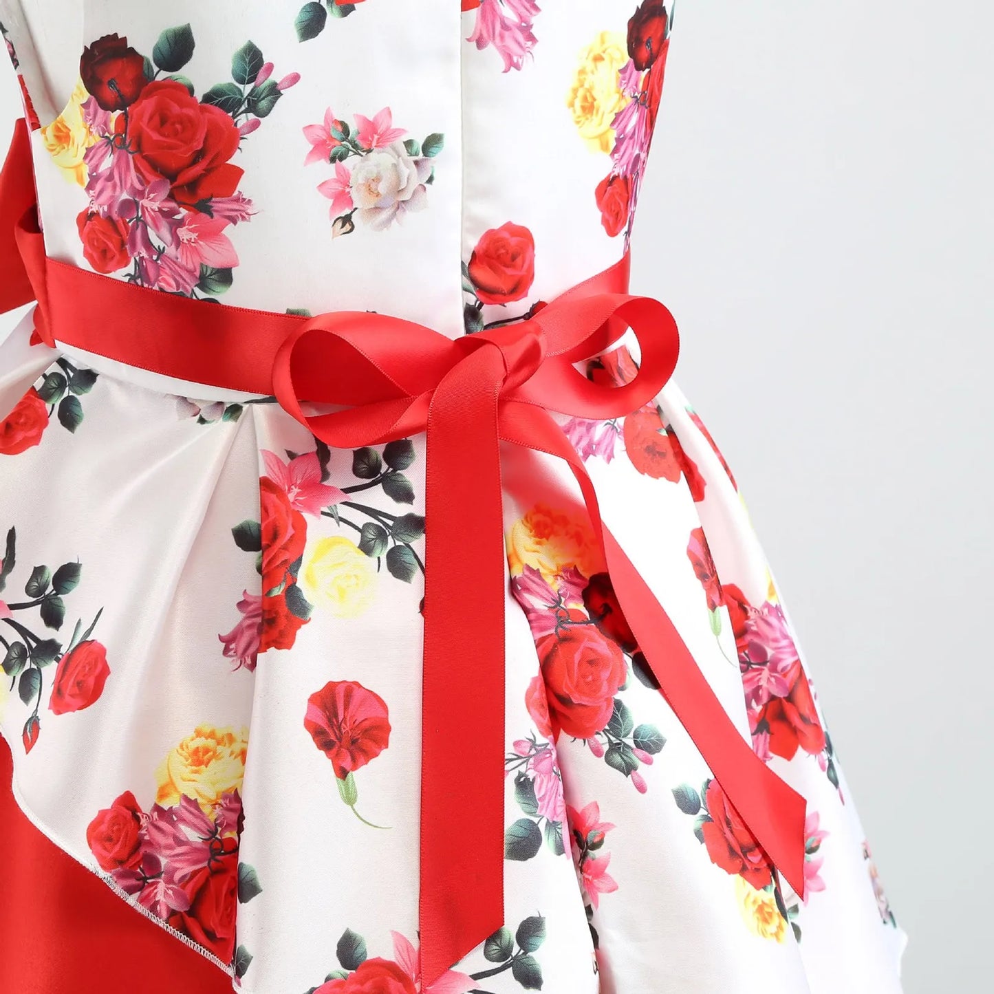 Girls Skirt Comfortable Skin Friendly Soft Dress Fashion Flower Print Girls Sleeveless Dress Girls 7 Dress