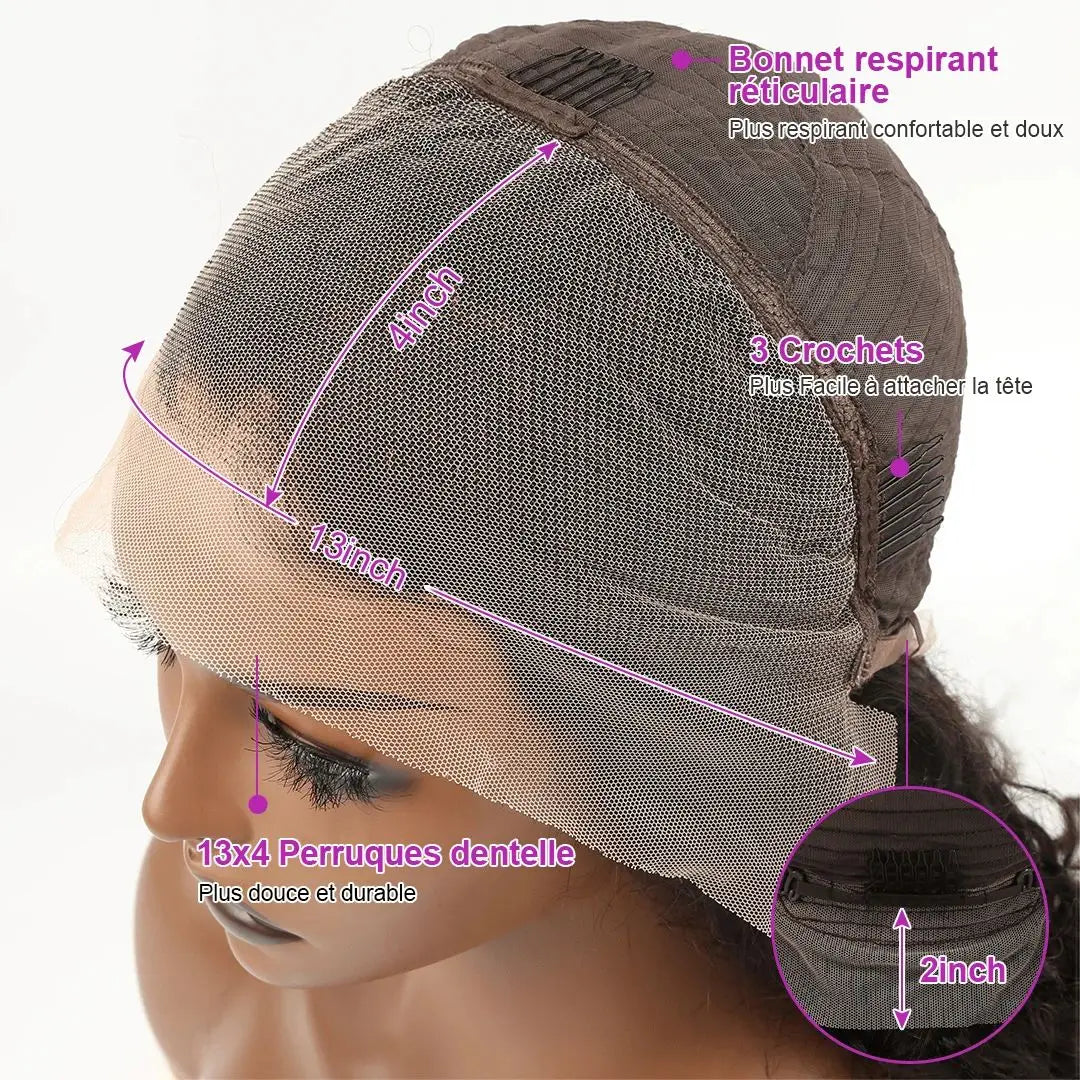 13x4 Bob Body Wave Wig 200% Density Brazilian Virgin Remy Human Hair Wig HD Transparent Lace Frontal Wigs Brazilian for Women