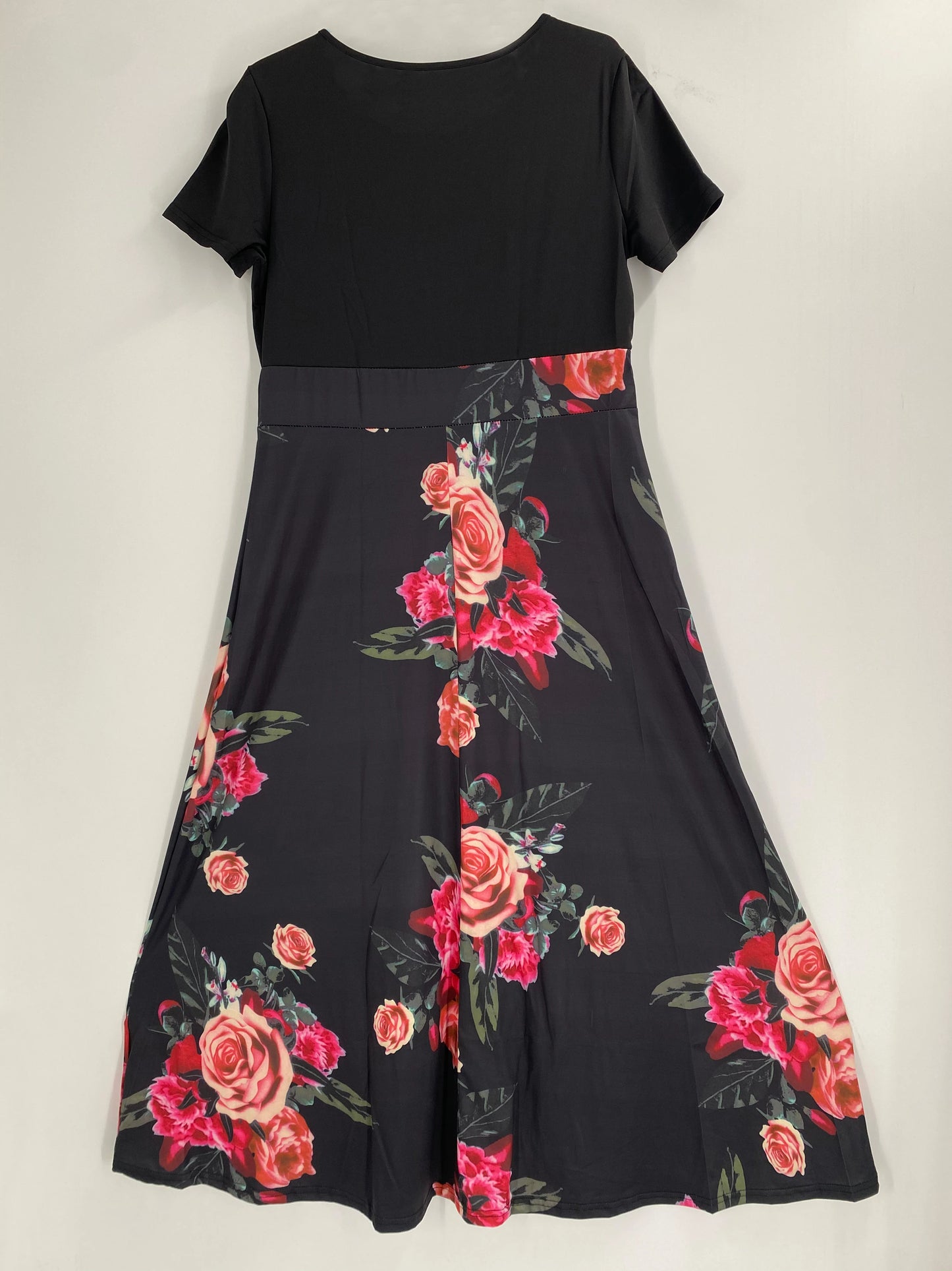 Large Size Polka Dot Print Seam Dress, Dignified And Elegant Slim Round Neck Short-sleeved Vest Dress, Spring And Summer, Women'