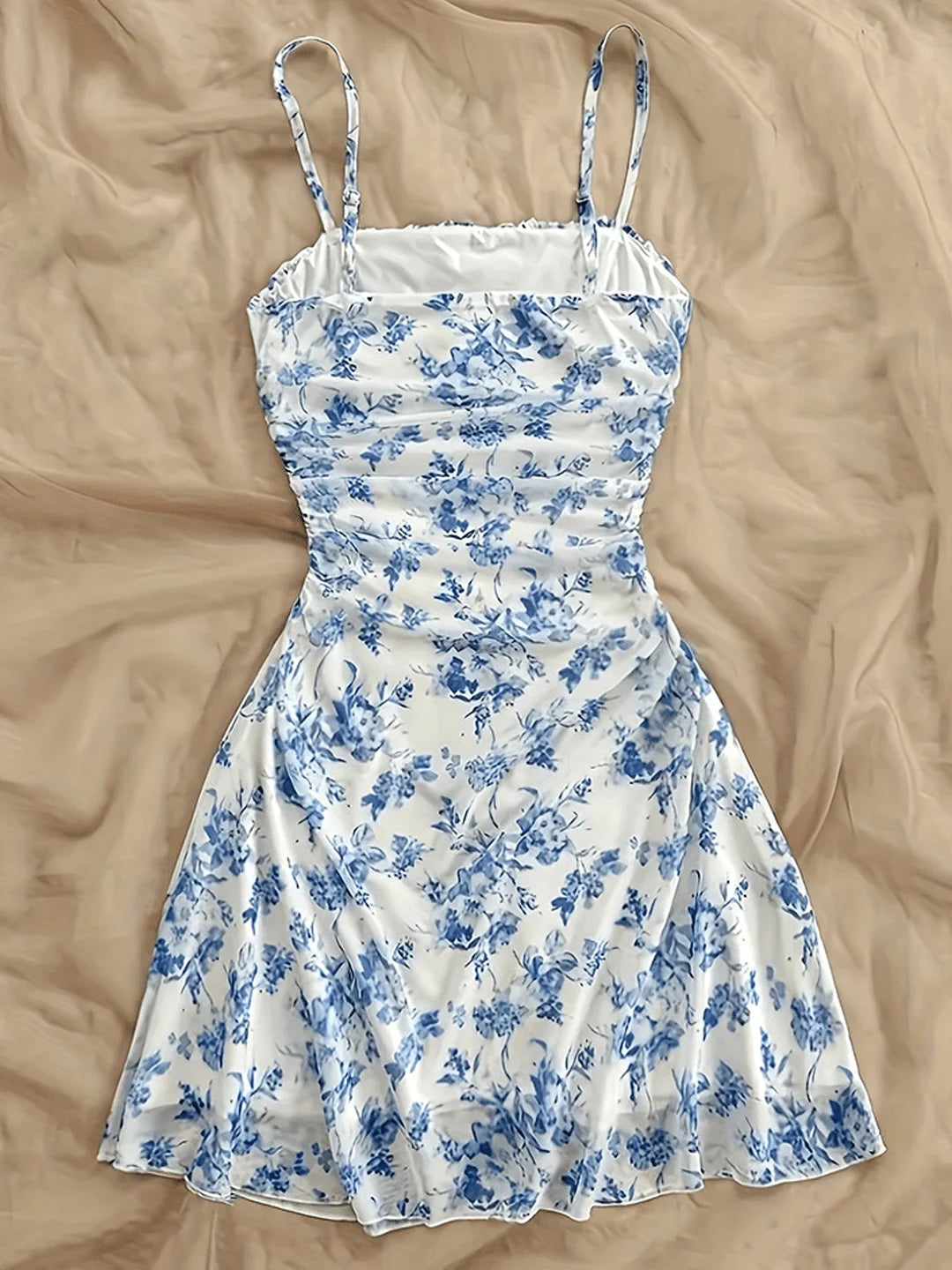 Ladies Floral Print Halter Dress Fashion Elegant All Seasons Suitable