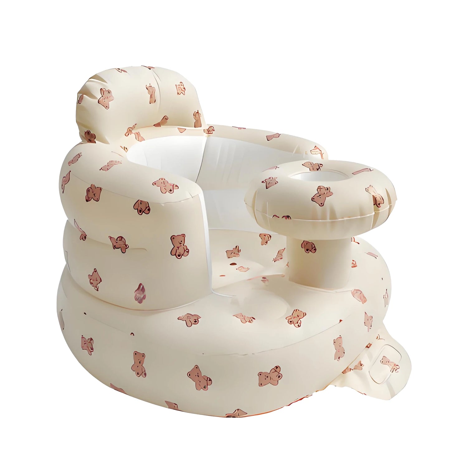2025 New Inflatable Baby Seat with Full Enclosure, Comfortable PVC Sit Me Up Baby Chair, Built in Air Pump Blow Up Sitting Sofa