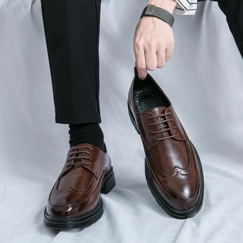 Men's Dress Oxford Shoes Classic Lace Up Formal Shoes